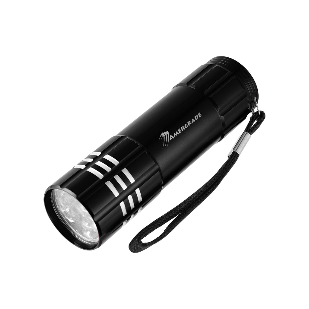 Rechargeable LED Flashlight in Aluminum - Black - Laser