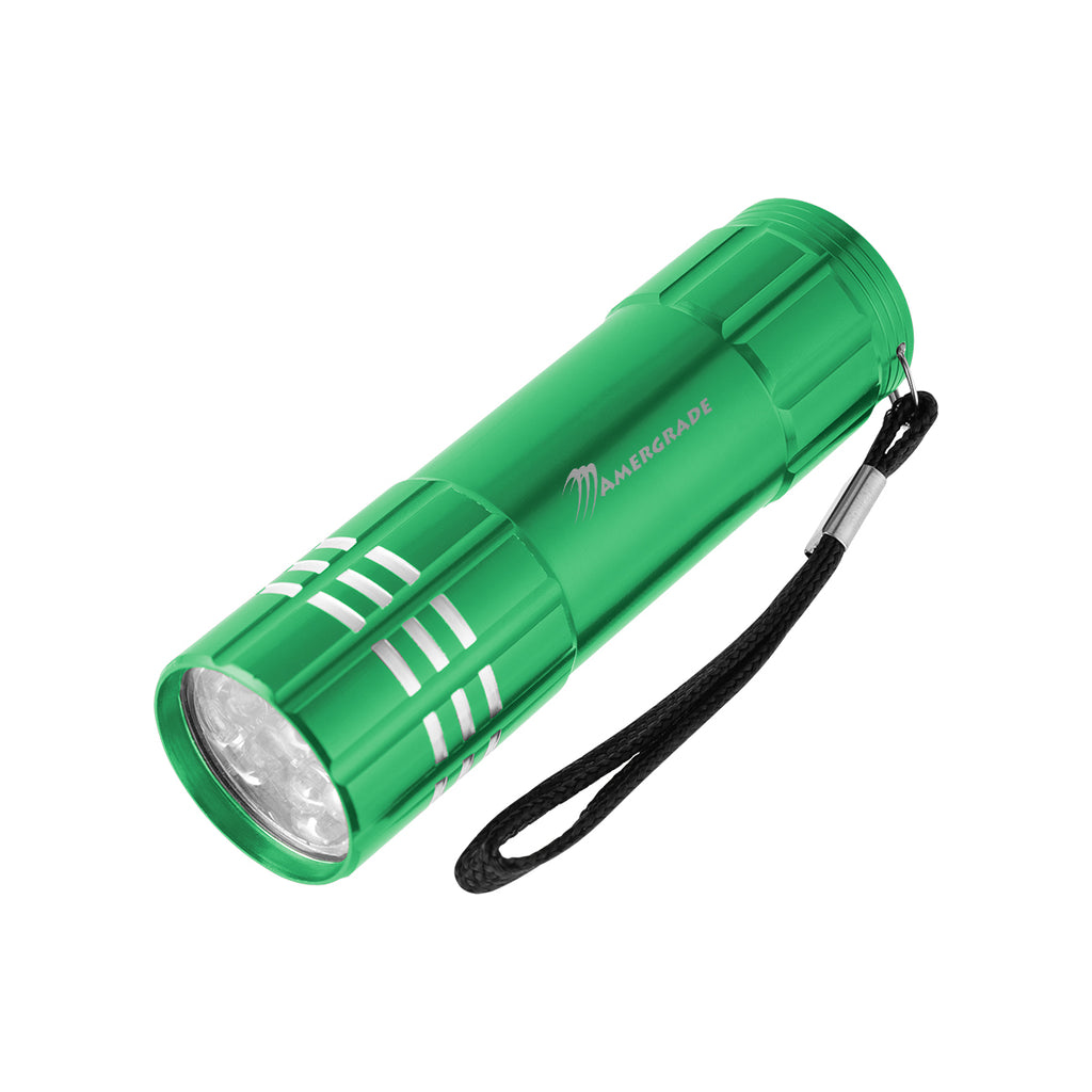 Rechargeable LED Flashlight in Aluminum - Green - Laser