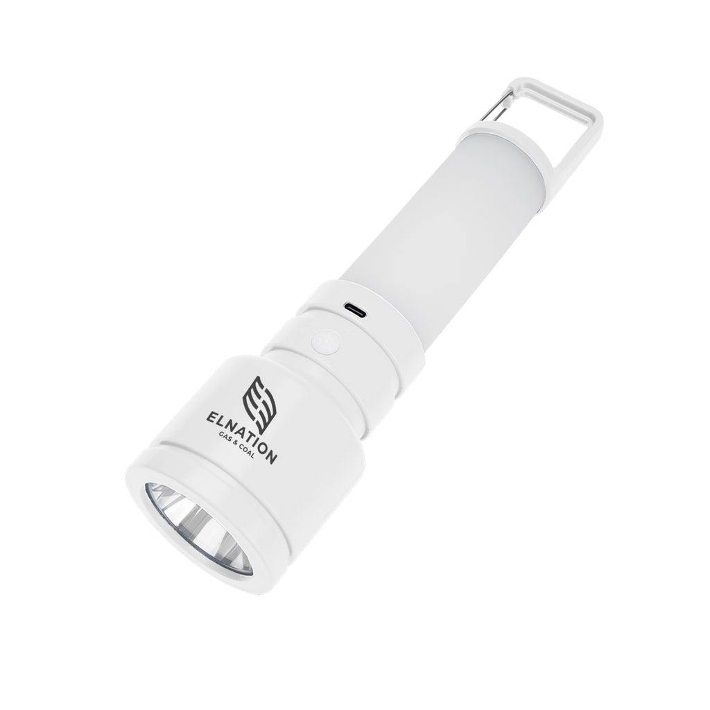 Rechargeable LED Work Light with Carabiner - White - Pad Print