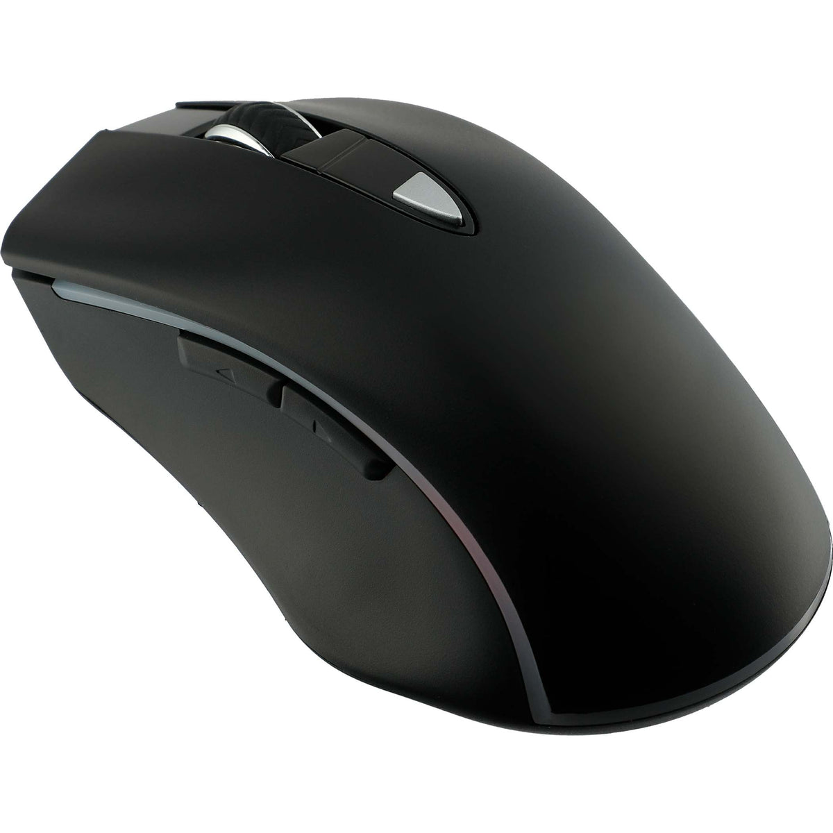 Rechargeable Light Up Logo Wireless Mouse Laser Engraving - Black - Front