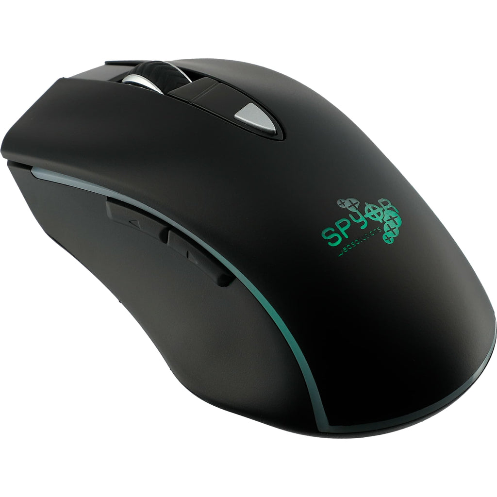 Rechargeable Light Up Logo Wireless Mouse Laser Engraving - Black - Photo 2