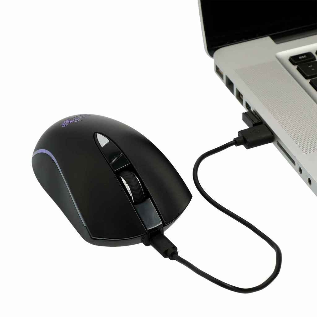 Rechargeable Light Up Logo Wireless Mouse Laser Engraving - Black - Photo 4