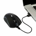 Rechargeable Light Up Logo Wireless Mouse Laser Engraving - Black - Photo 4