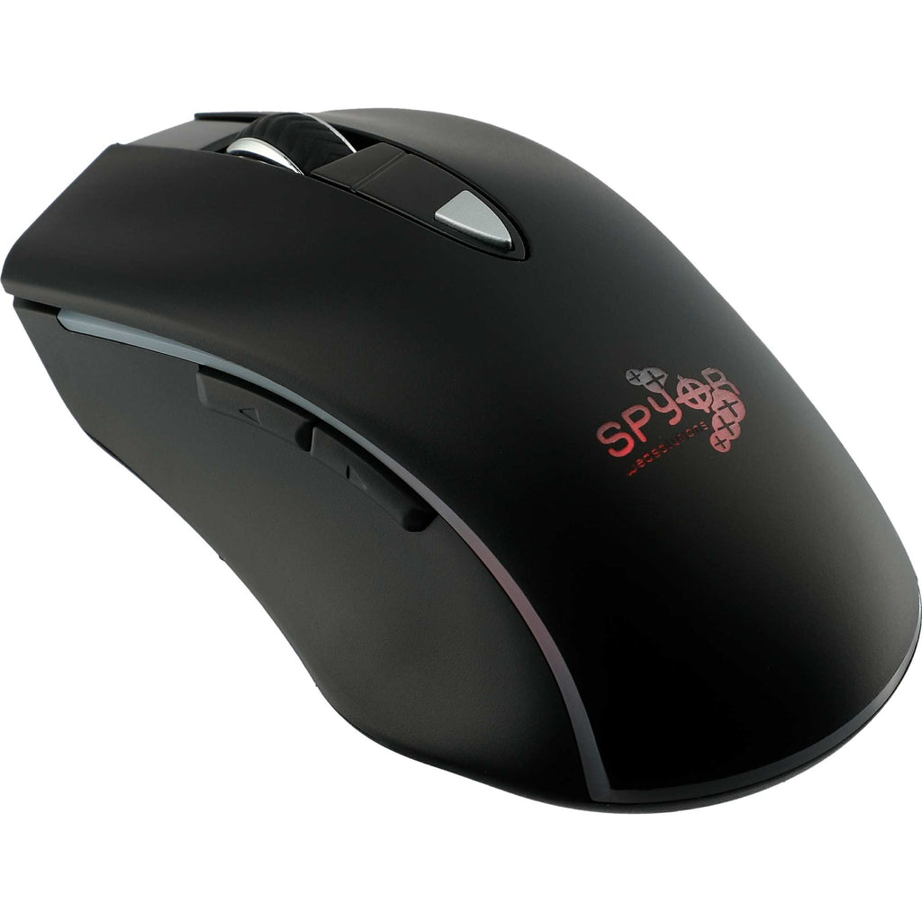 Rechargeable Light Up Logo Wireless Mouse Laser Engraving - Black - Photo