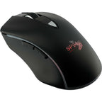 Rechargeable Light Up Logo Wireless Mouse Laser Engraving - Black - Photo
