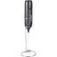 Rechargeable Milk Frother with Stand - Black - Front