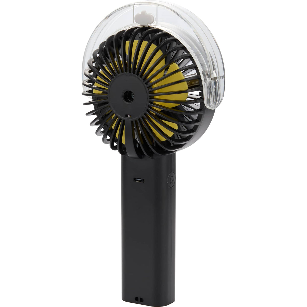 Rechargeable Misting Fan with LED Display - Black - Back Left Angle