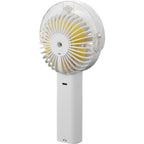 Rechargeable Misting Fan with LED Display - White - Back Left Angle