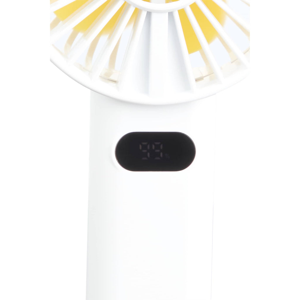Rechargeable Misting Fan with LED Display - White - Photo