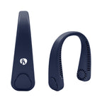 Rechargeable Neck Fan, Hands-Free - Navy - Silk Screen