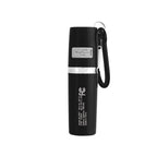 Rechargeable Portable Alarm and Flashlight with Carabiner - Black - Back