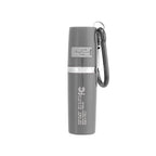 Rechargeable Portable Alarm and Flashlight with Carabiner - Gray - Back