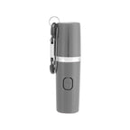 Rechargeable Portable Alarm and Flashlight with Carabiner - Gray - Front
