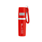 Rechargeable Portable Alarm and Flashlight with Carabiner - Red - Back