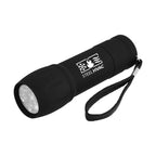 Rechargeable Rubberized Torch Light - Black - Pad Print