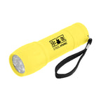 Rechargeable Rubberized Torch Light - Yellow - Pad Print