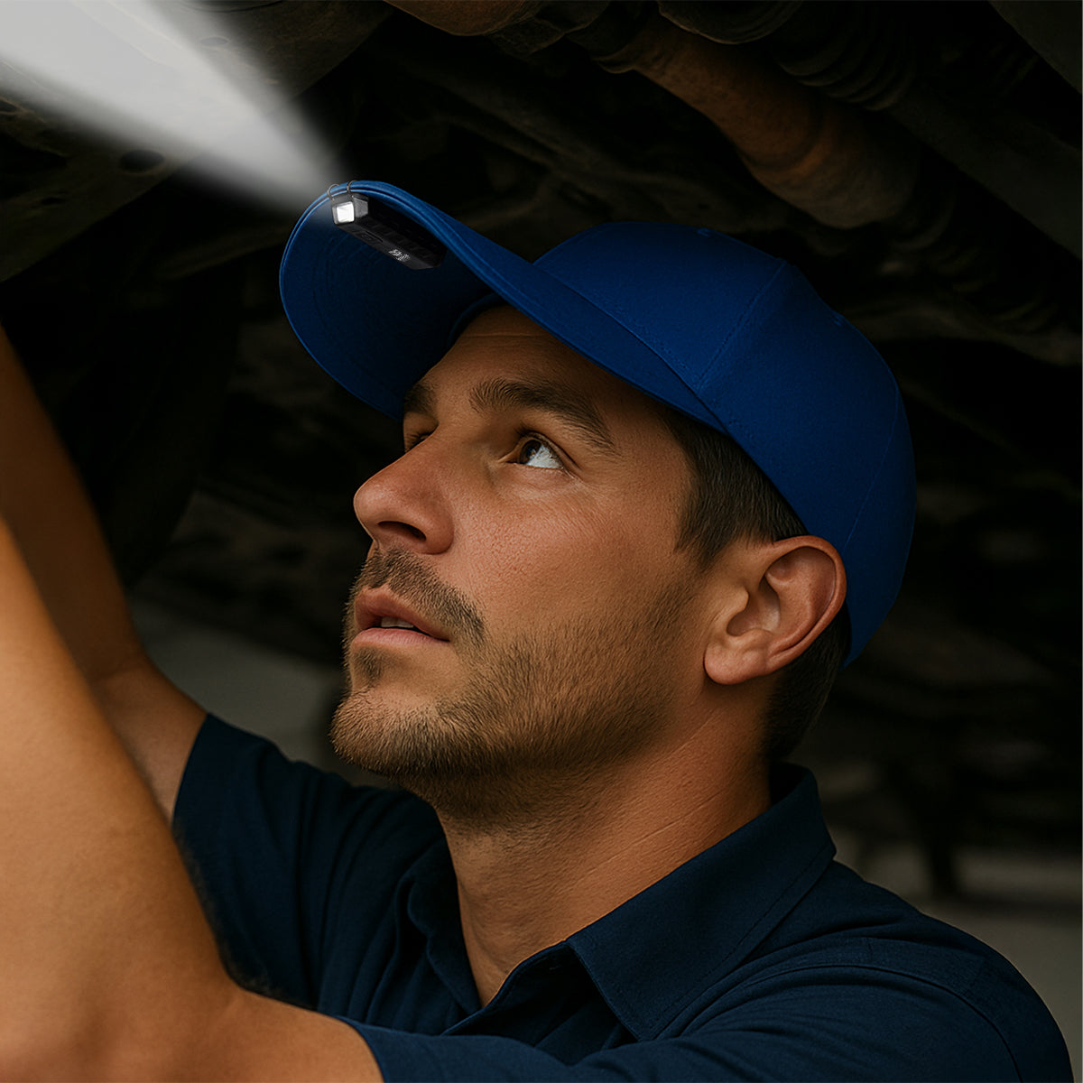 Rechargeable Safety Light for a Cap - Lifestyle_Padprint