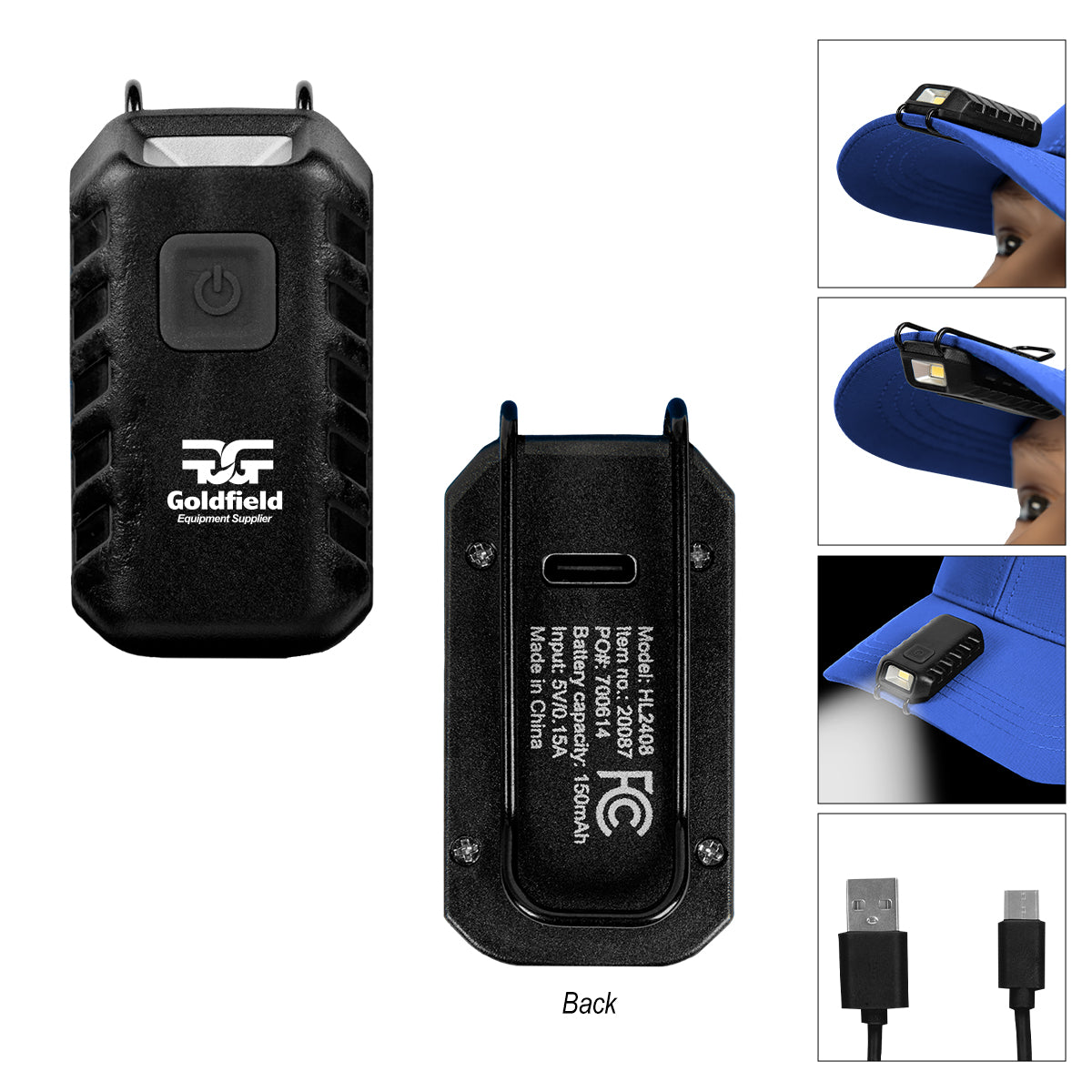 Rechargeable Safety Light for a Cap