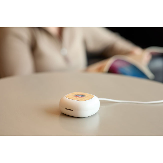 Rechargeable Waterless Aroma Diffuser with Bamboo Lid Full Color