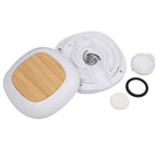 Rechargeable Waterless Aroma Diffuser with Bamboo Lid Full Color - White - Right Angle 3