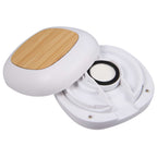 Rechargeable Waterless Aroma Diffuser with Bamboo Lid Full Color - White - Right Angle 5