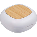 Rechargeable Waterless Aroma Diffuser with Bamboo Lid Full Color - White - Right Angle 6