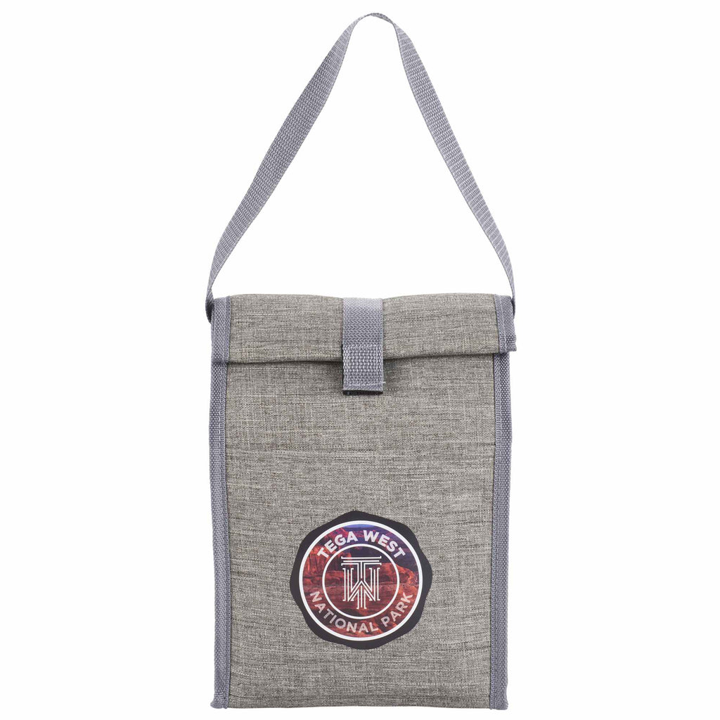 Reclaim Fold-Over Recycled Lunch Cooler, 4 Cans - Graphite - Front
