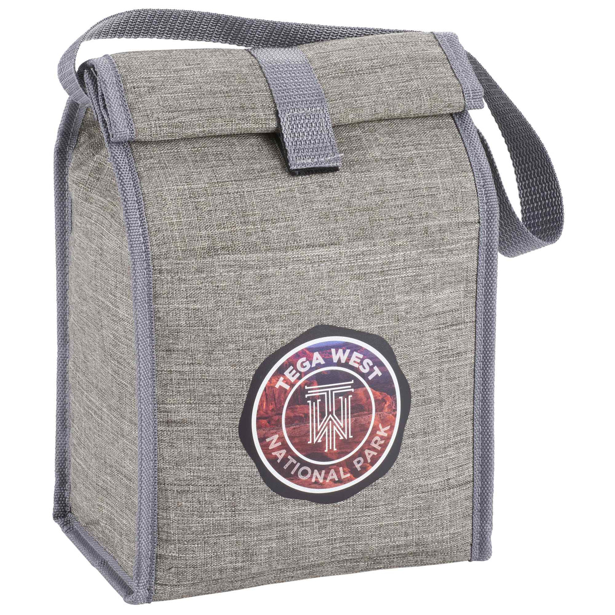 Reclaim Fold-Over Recycled Lunch Cooler, 4 Cans Transfer - Graphite - Photo