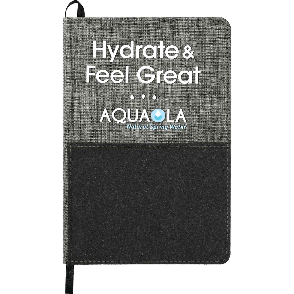 Reclaim Recycled Journal with Phone Pocket, 5.5 x 8.5 Inches Transfer - Gray - Front 2
