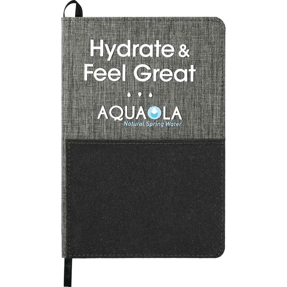 Reclaim Recycled Journal with Phone Pocket, 5.5 x 8.5 Inches Transfer - Gray - Front 2