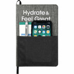 Reclaim Recycled Journal with Phone Pocket, 5.5 x 8.5 Inches Transfer - Gray - Front 3