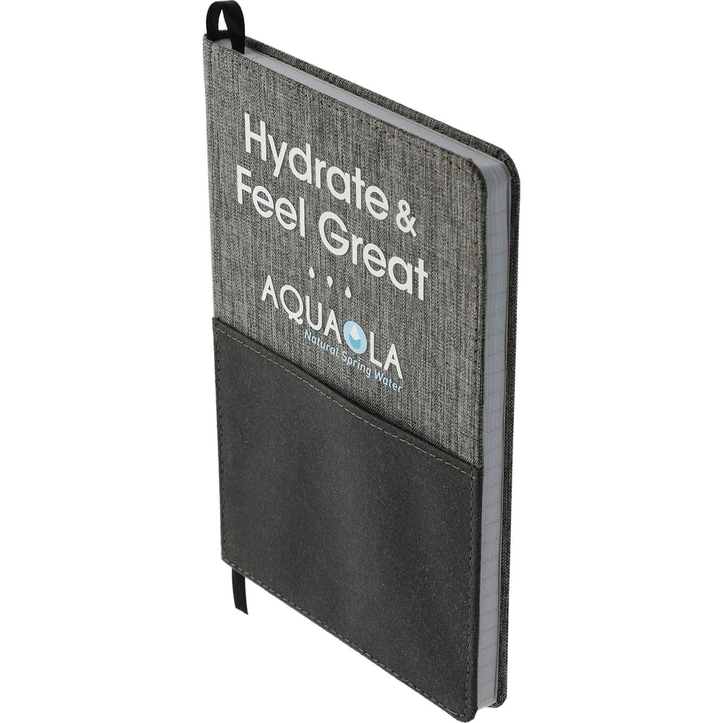 Reclaim Recycled Journal with Phone Pocket, 5.5 x 8.5 Inches Transfer - Gray - Left Angle