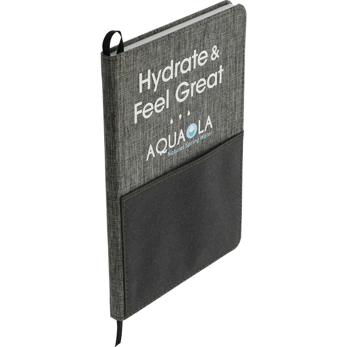 Reclaim Recycled Journal with Phone Pocket, 5.5 x 8.5 Inches Transfer - Gray - Right Angle