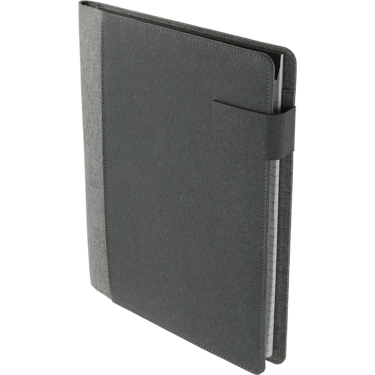 Reclaim Recycled Wireless Charging Writing Pad, 5,000 mAh - Gray - Left Angle 2