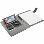 Reclaim Recycled Wireless Charging Writing Pad, 5,000 mAh - Gray - Propped