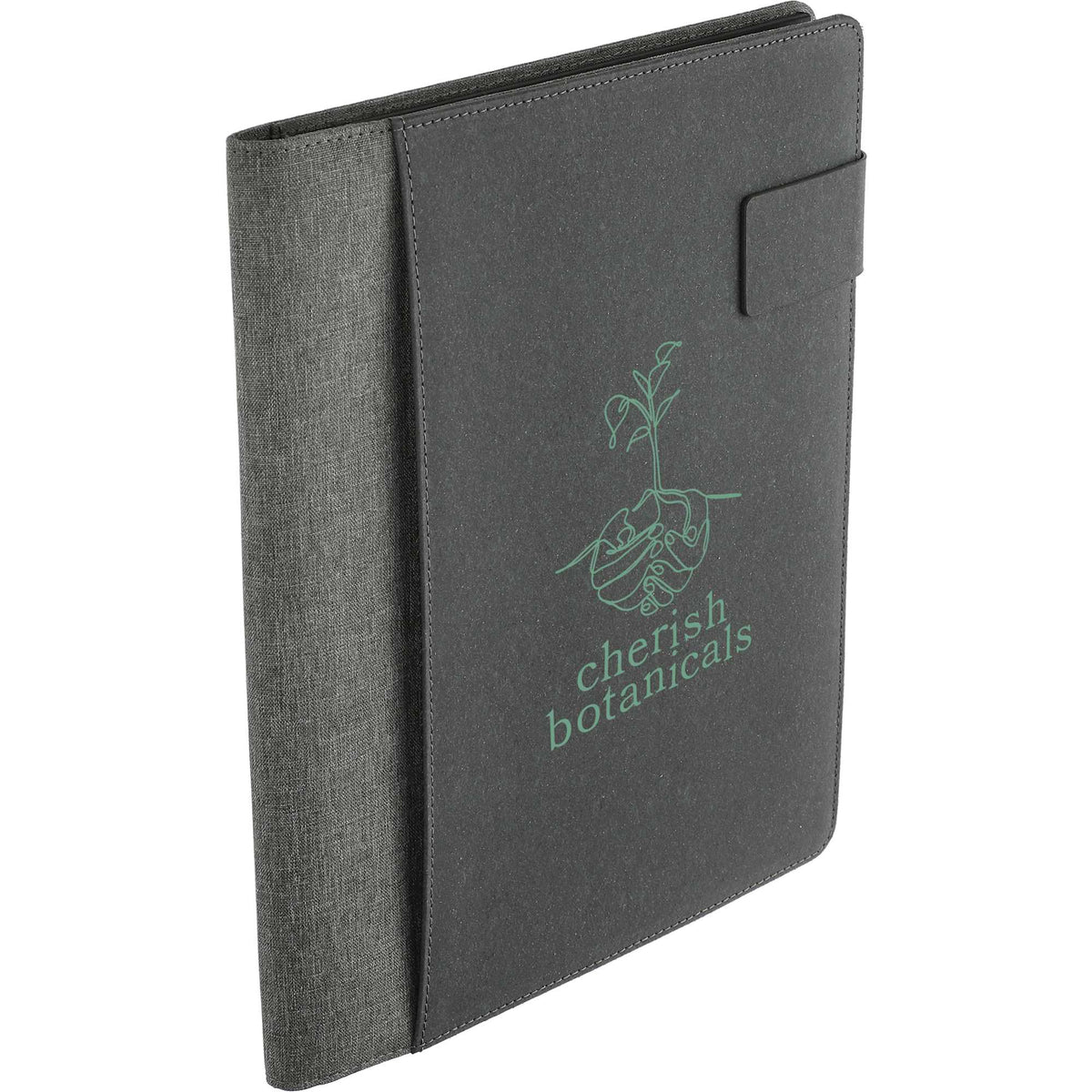 Reclaim Recycled Wireless Charging Writing Pad, 5,000 mAh - Gray - Right Angle