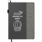 Reclaim Refillable Recycled Journal, 7 x 10 Inches - Gray - Front 2