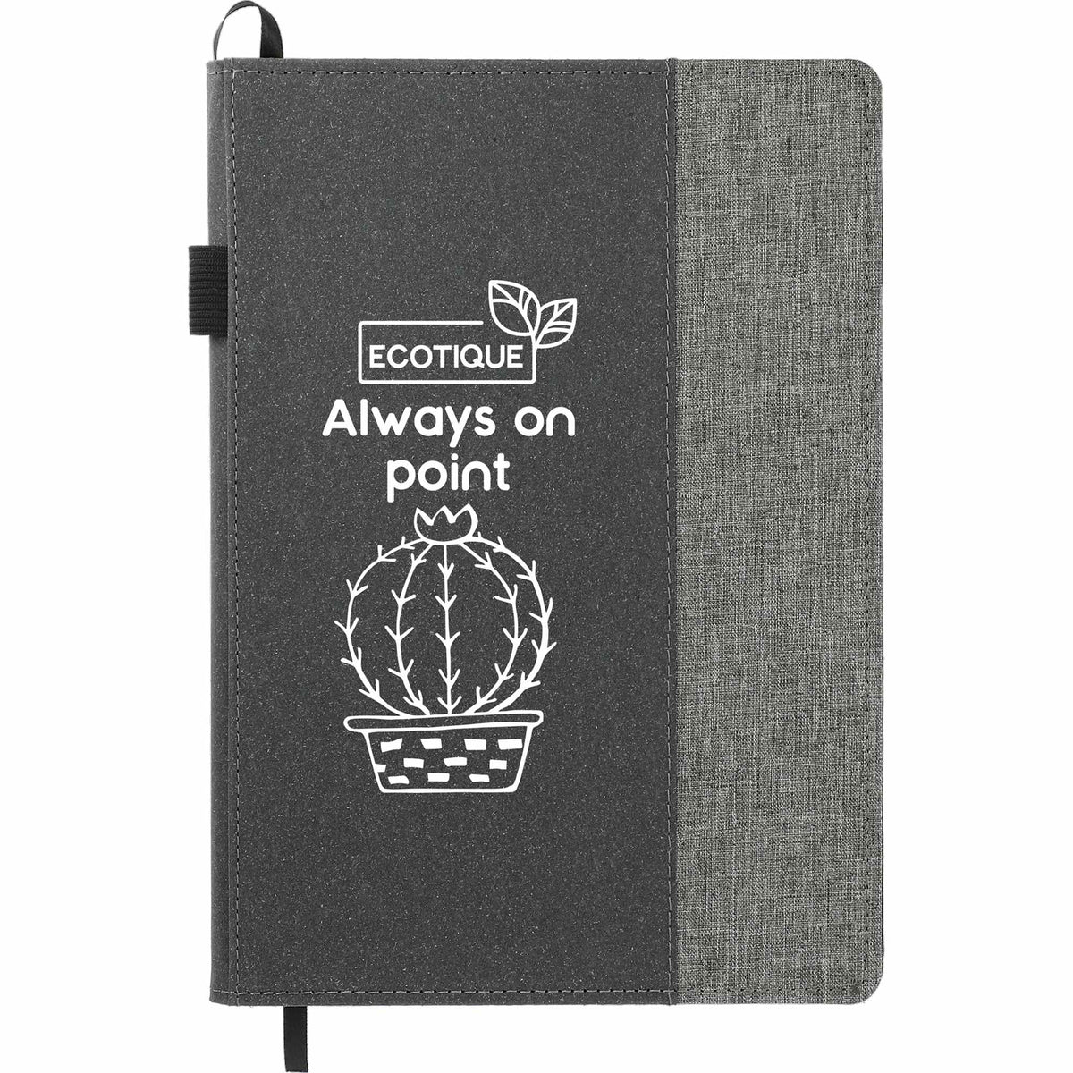 Reclaim Refillable Recycled Journal, 7 x 10 Inches - Gray - Front 2