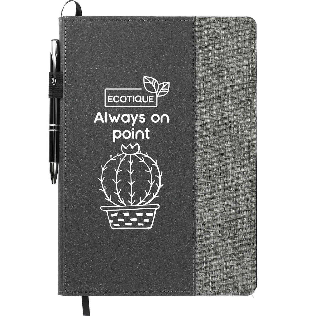 Reclaim Refillable Recycled Journal, 7 x 10 Inches - Gray - Propped
