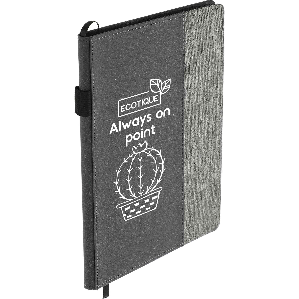Reclaim Refillable Recycled Journal, 7 x 10 Inches - Gray - Right Angle