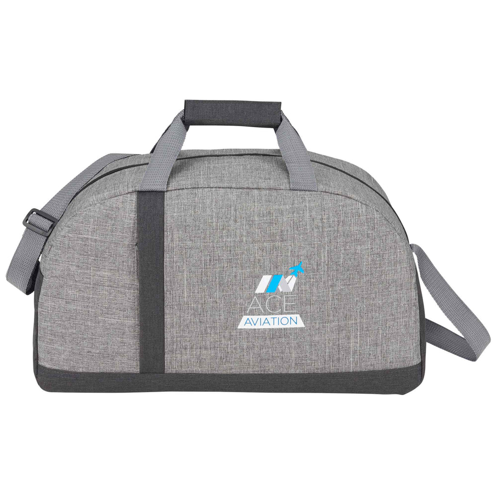 Reclaim Two Tone Sport Duffel Bag in Recycled PET Embroidery - Graphite - Front