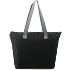 Reclaim Two-Tone Zippered Tote in Recycled Polyester Embroidery - Graphite - Back