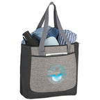 Reclaim Two-Tone Zippered Tote in Recycled Polyester Transfer - Graphite - Photo