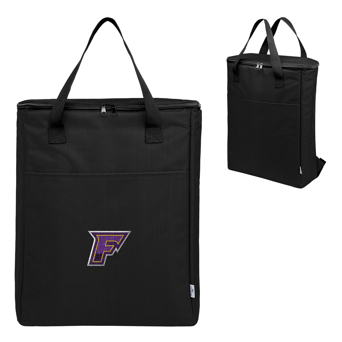 Recon Fifteen Can Cooler Backpack in Recycled PET - Black - Embroidery