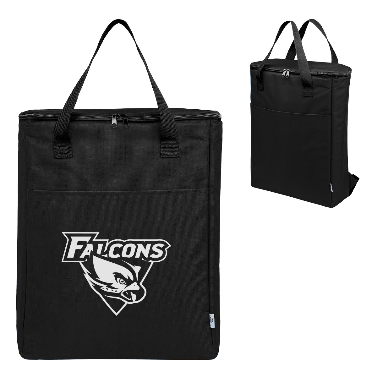 Recon Fifteen Can Cooler Backpack in Recycled PET - Black - Silk Screen