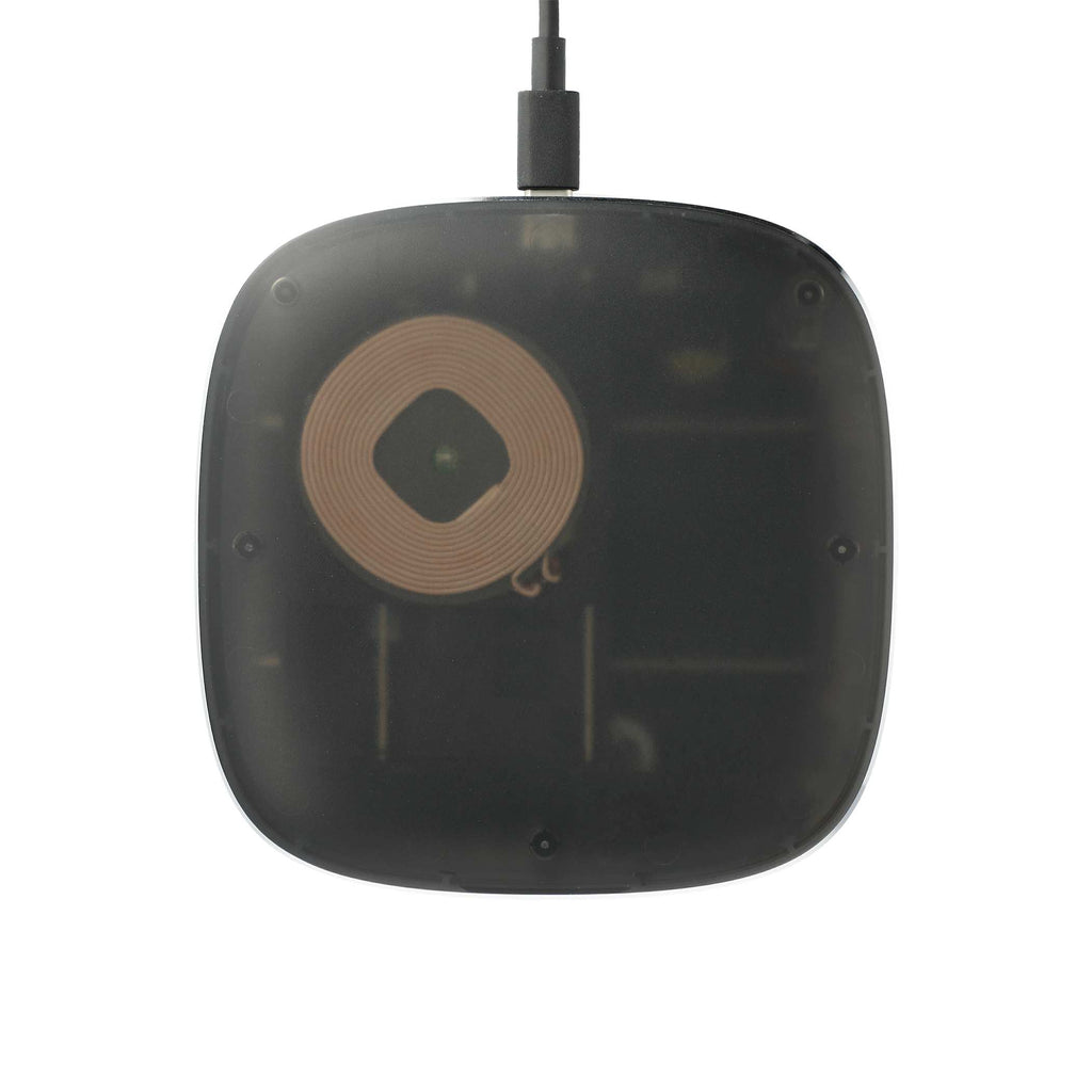 Recon Wireless Charging Pad with Phone-Finding Coil, 15W Full Color - Black - Front