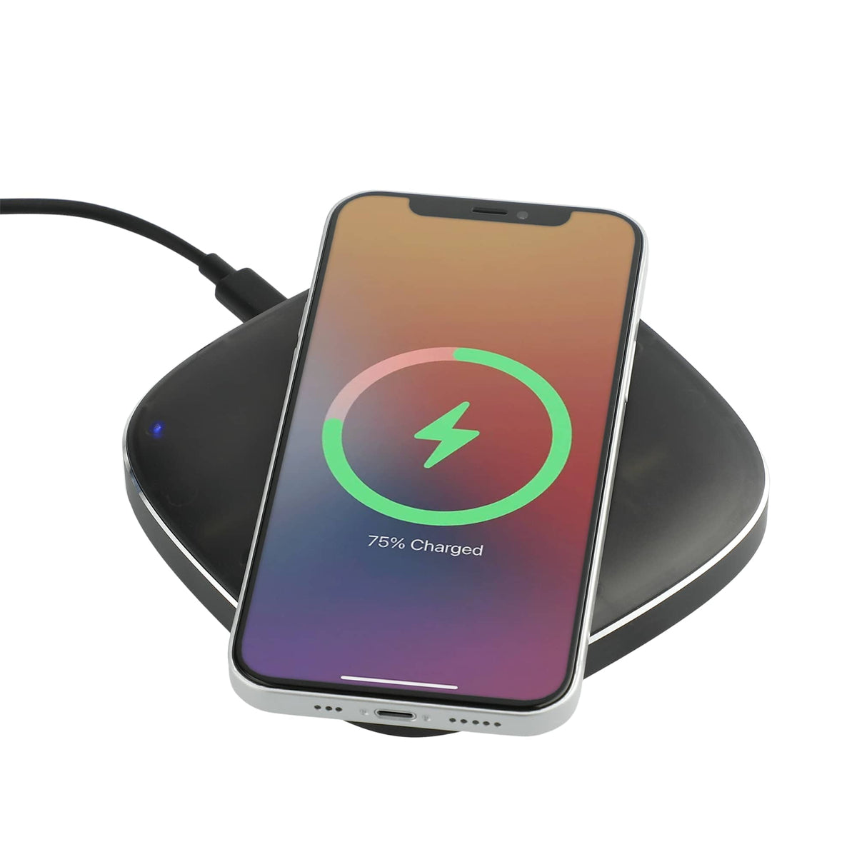 Recon Wireless Charging Pad with Phone-Finding Coil, 15W Full Color - Black - Right Angle 5