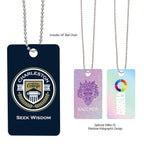 Rectangular Acrylic Charm on a Chain - Acrylic Charm With Chain - Rectangle