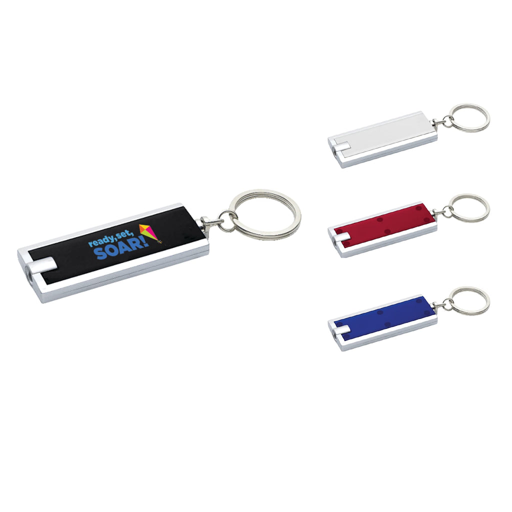 Rectangular LED Key Light with Split Ring Full Color - Black - Front Group