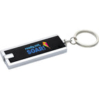 Rectangular LED Key Light with Split Ring Full Color - Black - Front